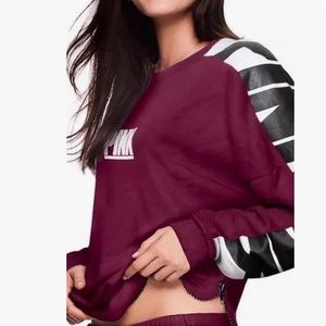 Victoria Secret’s Pink Oversized Varsity Sweatshirt